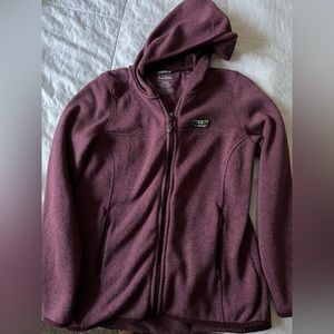Llbean fleece zip up jacket sweater